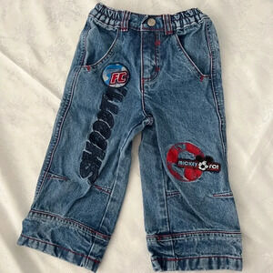 Walt Disney Mickey Mouse Denim Jeans  Soccer Sports Theme | Size 12M